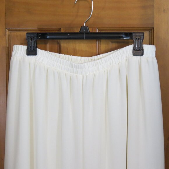 VTG Joan Ivory Pants Chiffon Lined Wide Leg Evening Cocktail Size 1X - Picture 2 of 9